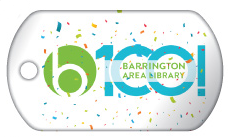 Barrington library brag tag for the Library Lovers Expedition